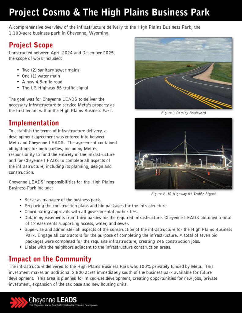 project cosmo and high plains